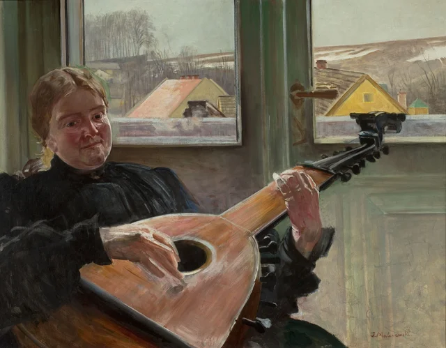 Portrait de la sœur de l'artiste, Helena, avec un luth