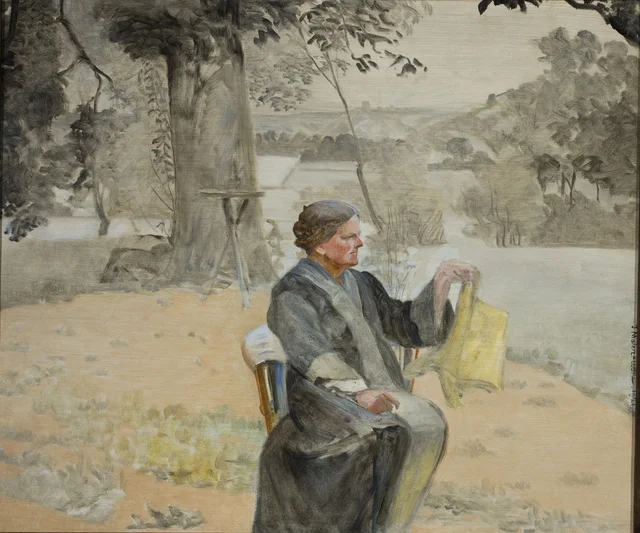 Retrato da irmã Helena no jardim, Jacek Malczewski