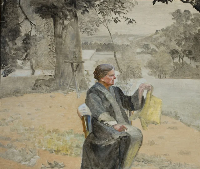 Retrato da irmã Helena no jardim, Jacek Malczewski