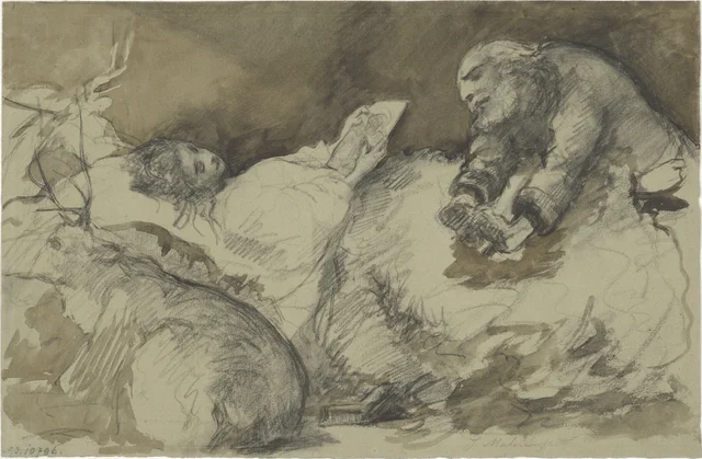 A morte de Ellenai, esboço inspirado no poema «Anhelli» de Juliusz Słowacki