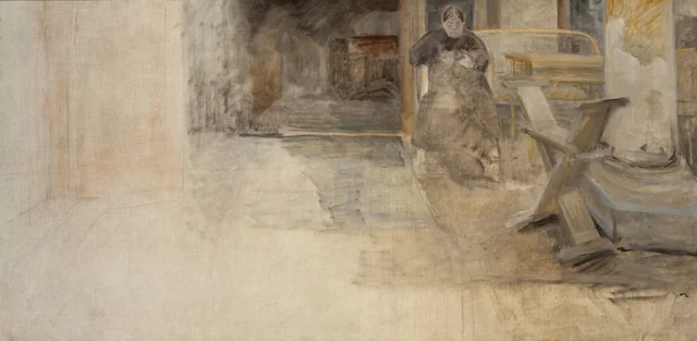 Interior with the Artist's Sister, sketch, Jacek Malczewski