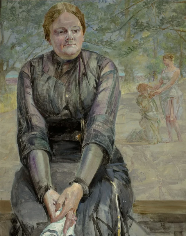 Pensativa, retrato de la hermana Helena Karczewska, Jacek Malczewski