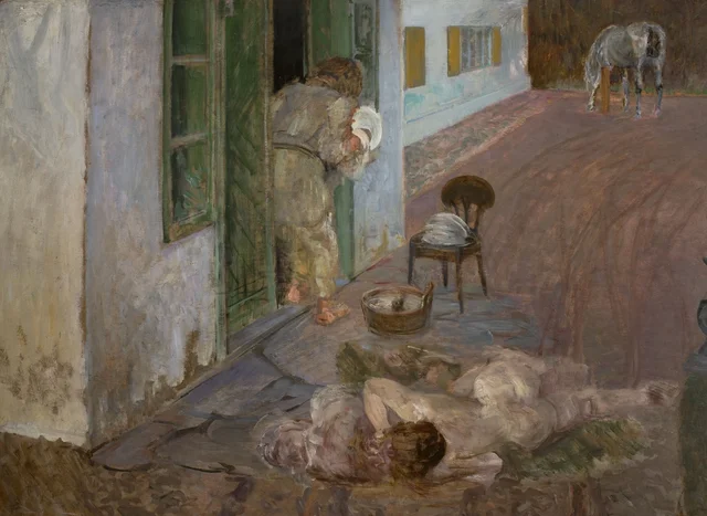 Fregando los platos. Wielgie, Jacek Malczewski