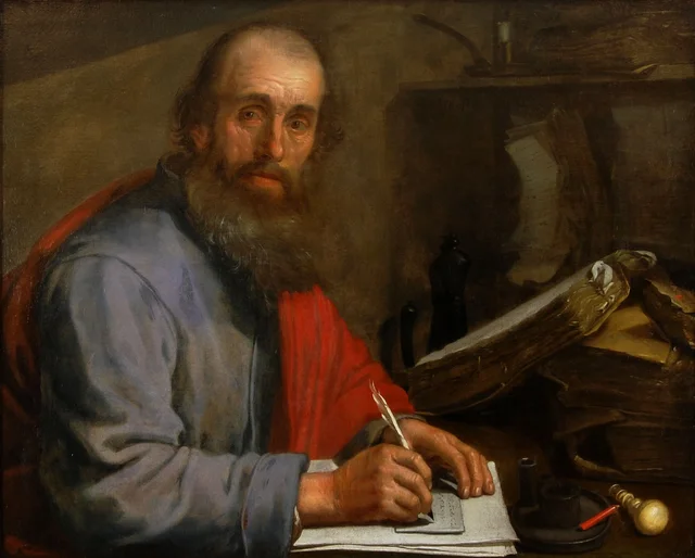 書き物机に向かう聖パウロ, Jacob Gerritsz. Cuyp