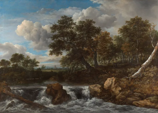 Paisagem com cascata, Jacob van Ruisdael