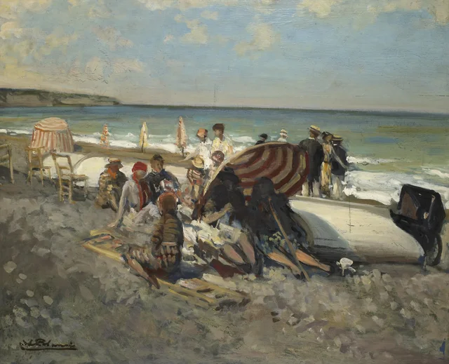 Plage de Dieppe en août