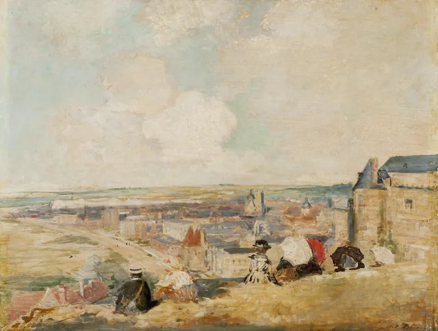Vista de Dieppe do alto das falésias