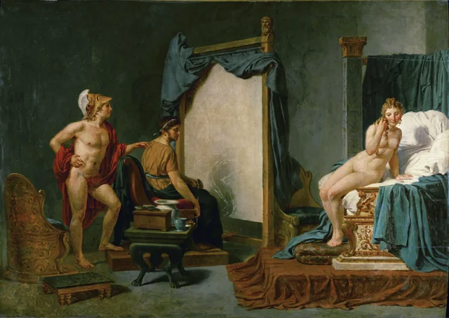 Apeles pintando a Campaspe en presencia de Alejandro, Jacques-Louis David