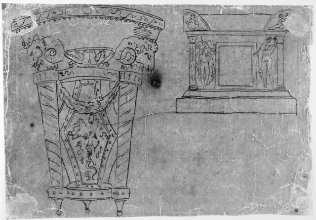 Ancient altar and tripod