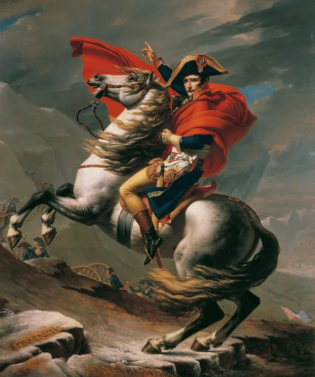 Bonaparte franchissant le Grand-Saint-Bernard, Jacques-Louis David