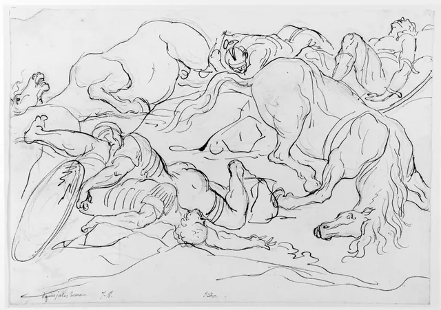 Corpse on a battlefield