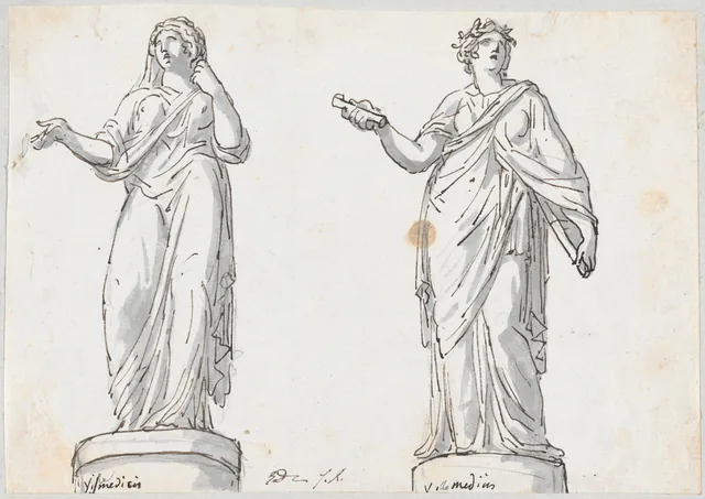 Two Female Figures from the Villa Medici