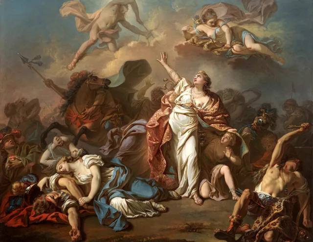 Apollo and Diana Attacking the Children of Niobe, Jacques-Louis David