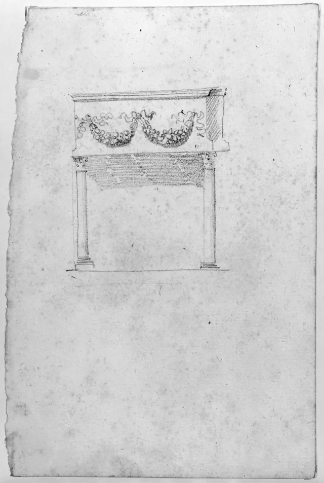Entablature with garlands