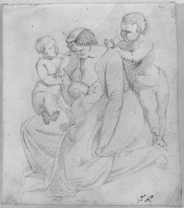Mulher com criança, Caritas