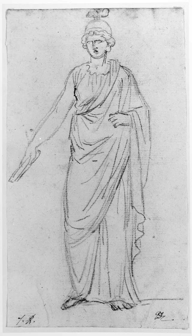 古代風衣装の立つ女性