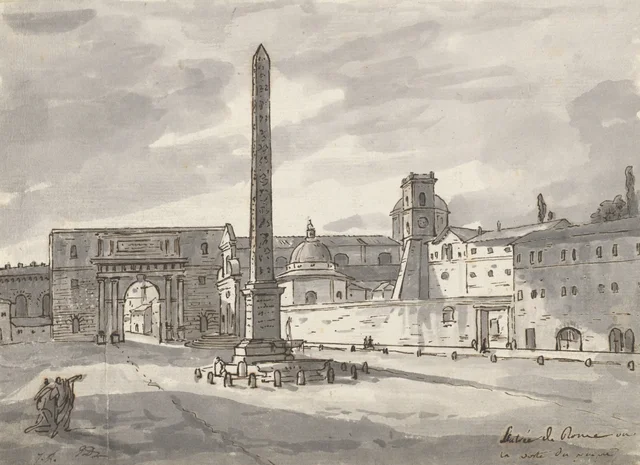La plaza del Popolo, Jacques-Louis David