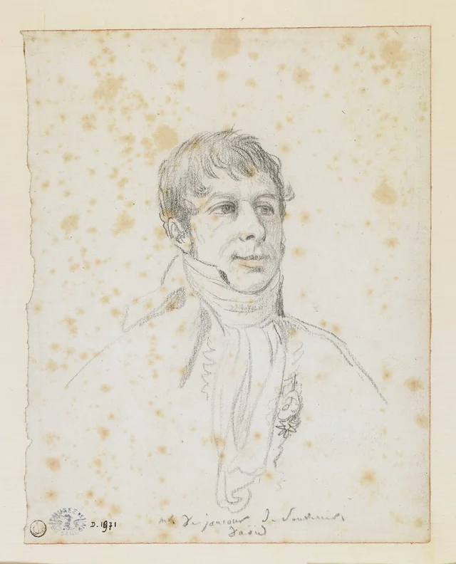 Count de Jaucourt, bust-length, three-quarter view to the right, Jacques-Louis David