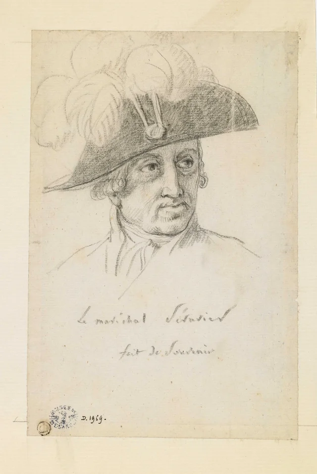Marshal Sérurier, bust-length, three-quarter view to the right, Jacques-Louis David