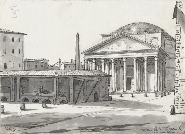 The Pantheon Seen from the Piazza, Jacques-Louis David