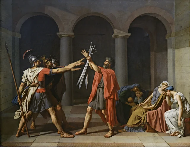 El juramento de los Horacios, Jacques-Louis David
