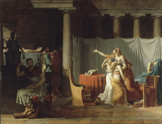 Los lictores devuelven a Bruto los cuerpos de sus hijos, Jacques-Louis David