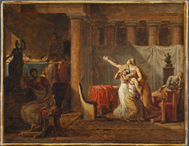 The Lictors Returning to Brutus the Bodies of his Sons. Study