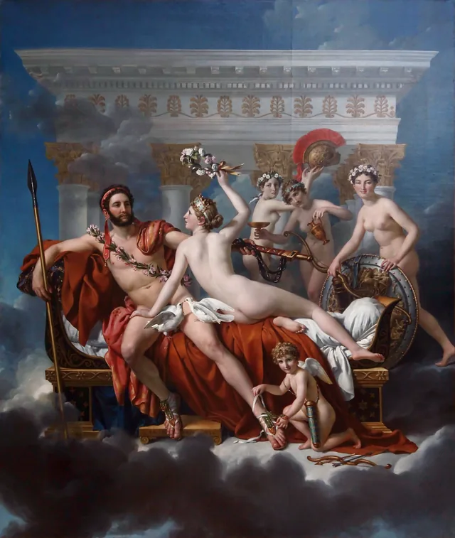 Mars Being Disarmed by Venus, Jacques-Louis David