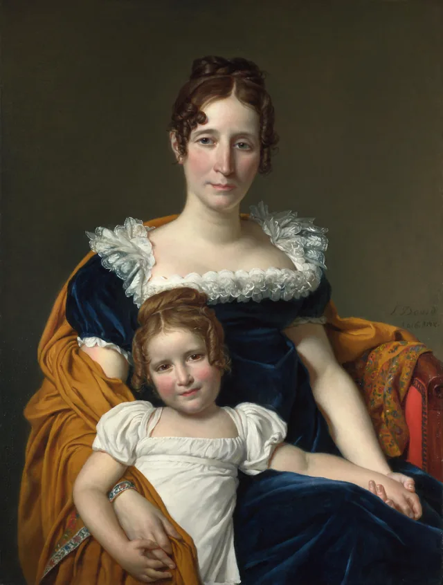 Portrait of the Comtesse Vilain XIIII and her Daughter Louise, Jacques-Louis David