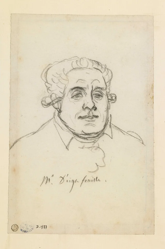 Portrait of M. d'Aigrefeuille, bust-length, seen from the front