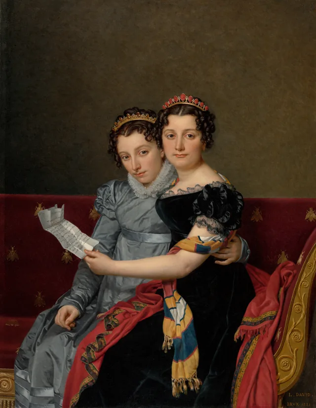 Portrait of the Sisters Zénaïde and Charlotte Bonaparte, Jacques-Louis David