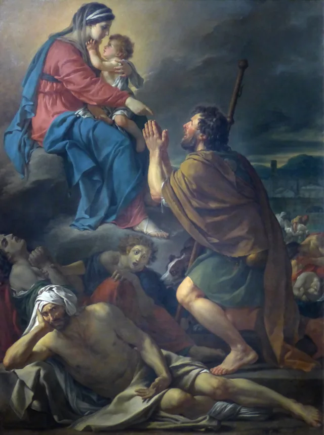Saint Roch interceding with the Virgin