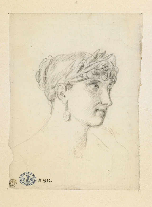 Head of Madame de Lavalette, three-quarter view to the right