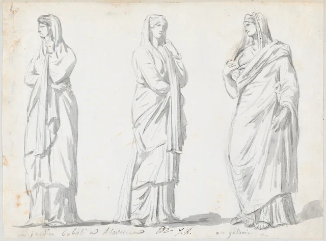 Three Draped Women from the Boboli Gardens and the Uffizi