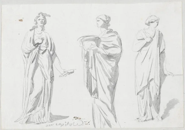 A Muse and Two Female Figures
