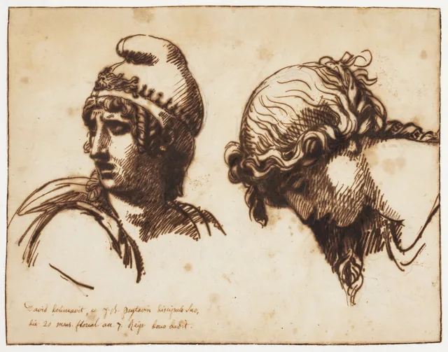 A woman's head and a youth's head