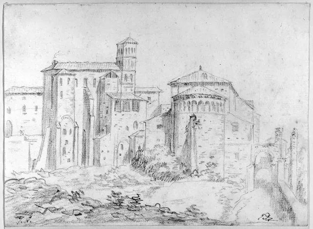 Vista em direção a Santi Giovanni e Paolo, Roma