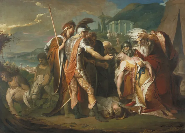 O Rei Lear chorando sobre o corpo de Cordélia, James Barry