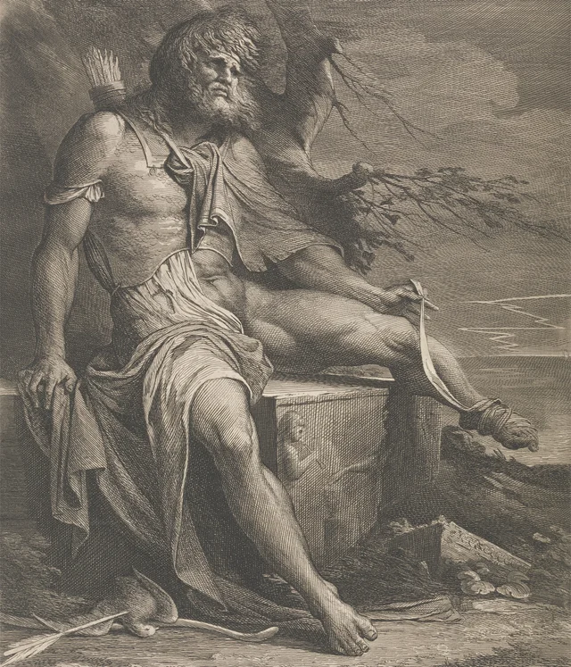 Filoctetes na ilha de Lemnos, James Barry