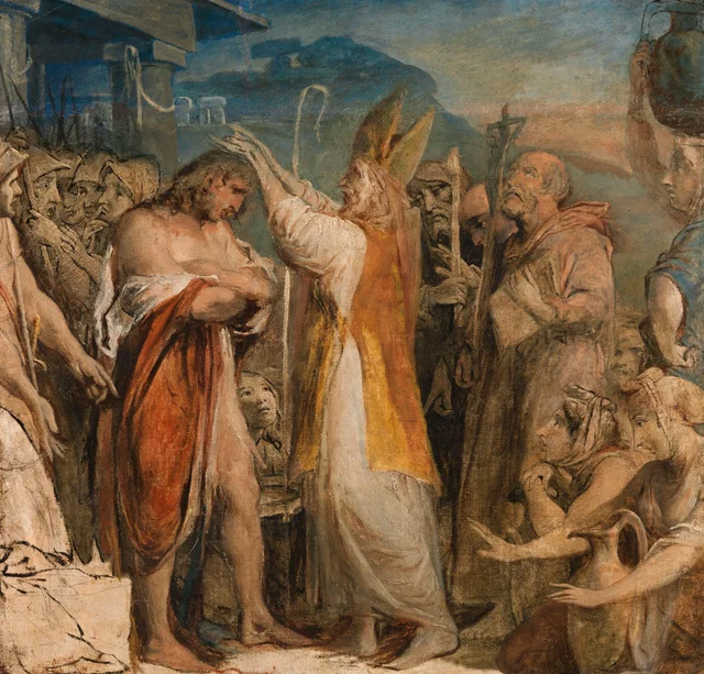 O Batismo do rei de Cashel por São Patrício, James Barry