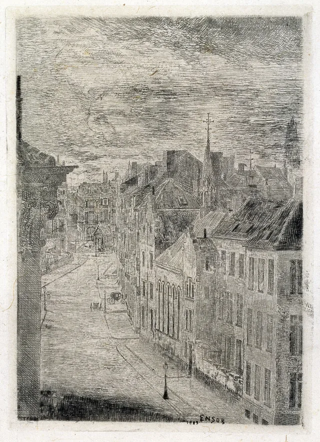 O Boulevard Van Iseghem em Ostende