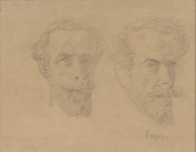 Duplo autorretrato, James Ensor