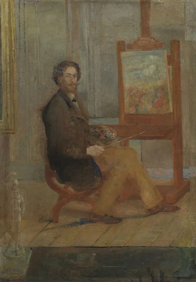 Ensor ante su caballete, James Ensor