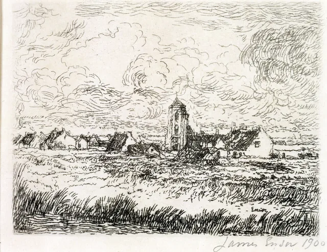 Pequena vista de Mariakerke, James Ensor