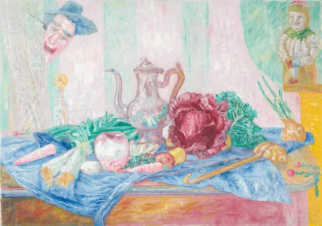 Natureza-morta com repolho, James Ensor