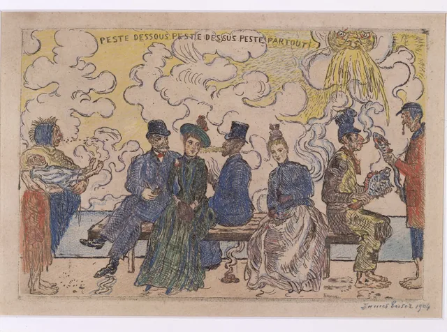 Peste embaixo, peste em cima, peste por toda parte, James Ensor