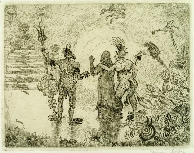 The Devils Dzitts and Hihanox Leading Christ to Hell, James Ensor