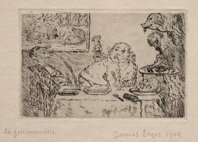 Os Sete Pecados capitais: a Gula, James Ensor