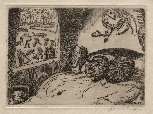 Os Sete Pecados capitais: a Preguiça, James Ensor