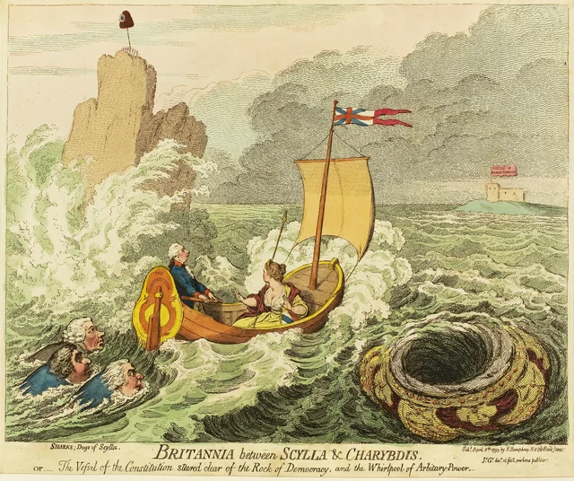Britannia entre Charybde et Scylla
